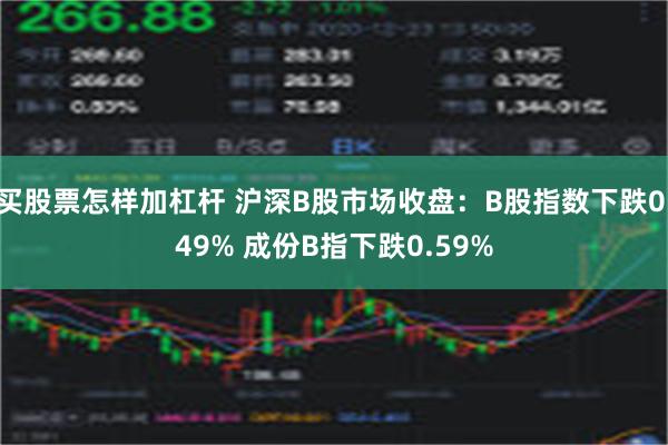 买股票怎样加杠杆 沪深B股市场收盘：B股指数下跌0.49% 成份B指下跌0.59%