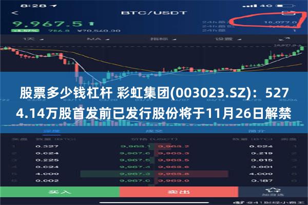 股票多少钱杠杆 彩虹集团(003023.SZ)：5274.14万股首发前已发行股份将于11月26日解禁
